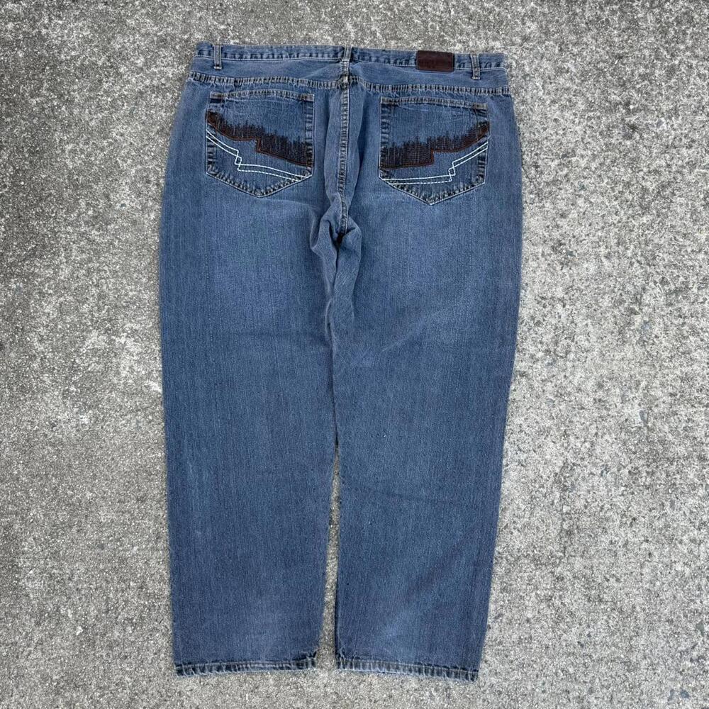 Y2K Baggy Dark wash denim jeans size 46 x 30 Get Down Skate Style